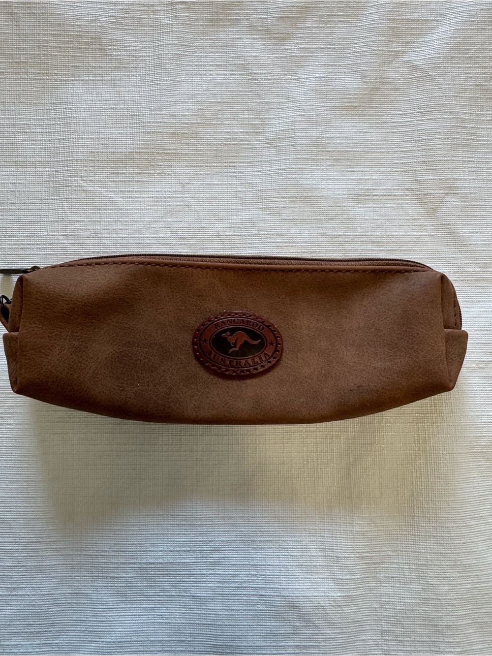 Kangol Brown Travel Pouch with Embossed Logo